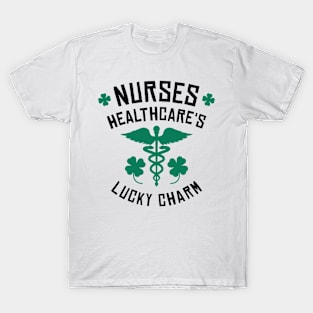 St. Patrick's Day Nurse Healthcare Clover Lucky Charm T-Shirt